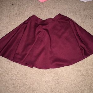 Burgundy Skater Skirt 💋